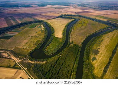 Dnestr River In Republic Moldova 2022. Nistru. Landscape With River.