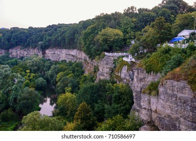 The Dniester Canyon At Dawn In Summer. The Silurian Period