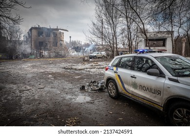 Dnipro, Ukraine Mar 11, 2022: houses, army, rocket, police, fire, analysis, investigation, pyrotechnics, bomb, shooting, people,