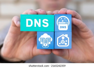 DNS Domain Name System Concept. DNS Network, Internet, Communication Technology.