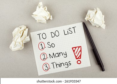 To Do List So Many Things