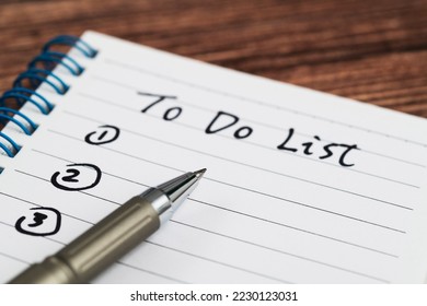 To do list on notebook