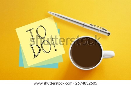 To Do list is shown using a text on yellow note paper