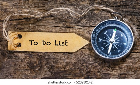 To Do List Text With Compass. - Shutterstock ID 523230142