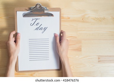 To do list today concept