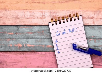 to do list write in notebook