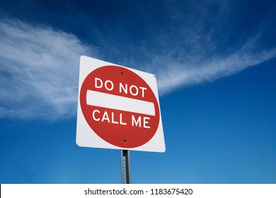 'Do Not Call Registry List Sign Metaphor Concept