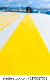 Do not cross yellow line. Warning Line - Shutterstock ID 2175327351