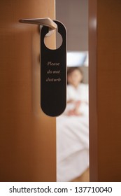 Do Not Disturb Sign On The Door