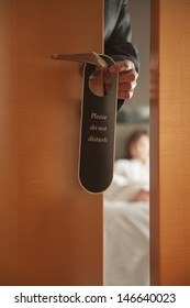 Do Not Disturb Sign On The Door