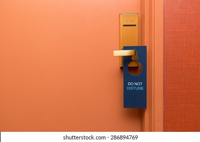 Do Not Disturb Sign On Hotel Door