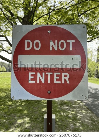 Do not enter post sign