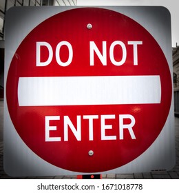 Do not enter road sign in Montreal, Canada