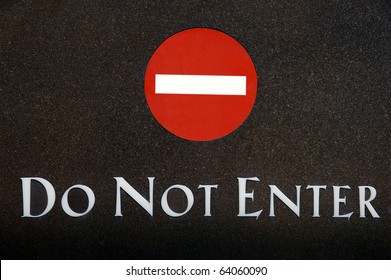 Do not enter sign - Shutterstock ID 64060090