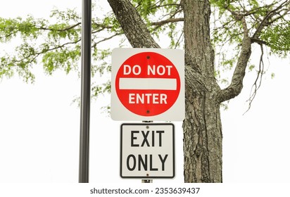 Do Not Enter sign signifies restricted access, a barrier against unwanted paths, emphasizing safety, control, and prohibition in its symbolic message - Shutterstock ID 2353639437