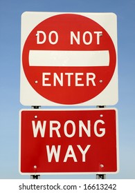 11,880 Wrong way sign Images, Stock Photos & Vectors | Shutterstock