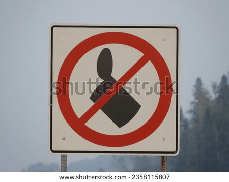 Do not litter highway traffic sign no trash garbage