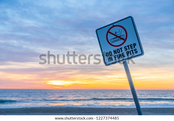 Do Not Step Fire Pits Sign Stock Photo Edit Now 1227374485