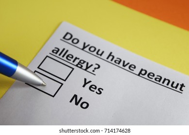 Do You Have Peanut Allergy? Yes Or No