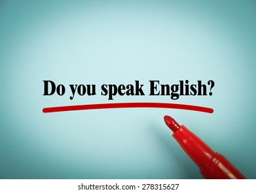 Do You Speak English Imagenes Fotos De Stock Y Vectores Shutterstock