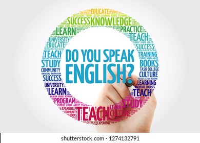 Do You Speak Word Cloud Marker Stock Photo 1274132791 