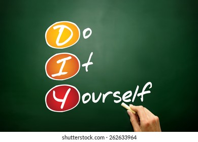 Do It Yourself (DIY), Business Concept Acronym On Blackboard