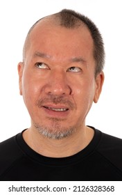 Do It Yourself Pandemic Haircut For Man: A Man Looking Surprised After Shaving Off Half Of His Head