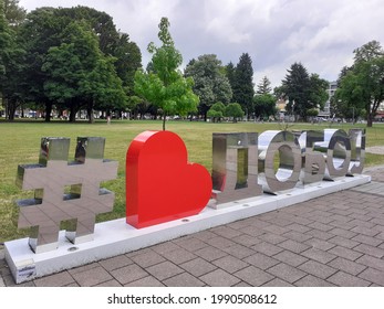 Doboj, Bosnia And Herzegovina - May 21, 2021: Spring At The National Heroes Park. 