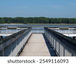 Dock to the lake in Reed Bingham State Park. 