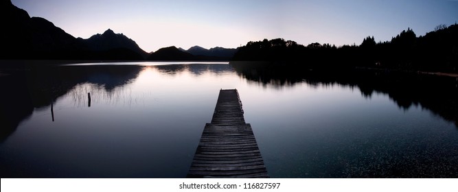 Dock On The Lake Night