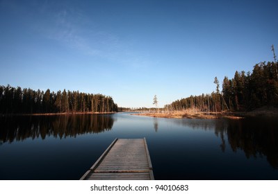 Dock On Northern Manitoba Lake