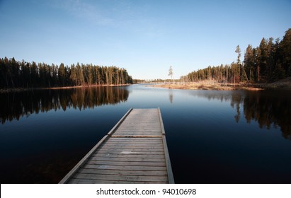 Dock On Northern Manitoba Lake