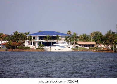 Docked Yacht In Treasure Island Florida