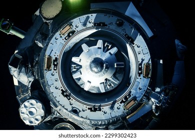 Docking spacecraft in outer space. Elements of this image furnished NASA. High quality photo - Powered by Shutterstock