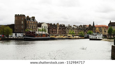 Docks of Leith, Edinburgh, on a cloudy day