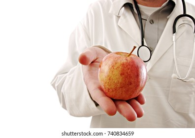 Doctor with Apple - Shutterstock ID 740834659