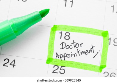 Doctor Appointment On Calendar.