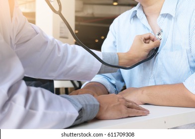 Doctor Check Body By Stethoscope