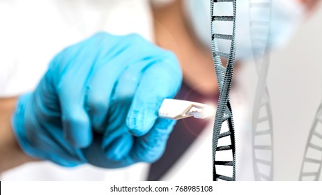 A Doctor Editing A DNA Strand