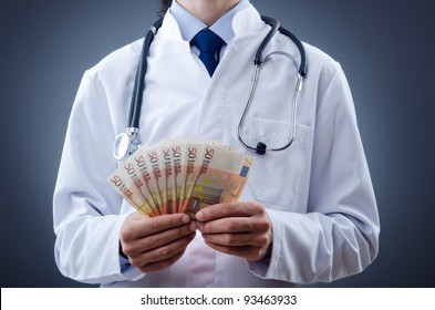 Doctor With Euro Money