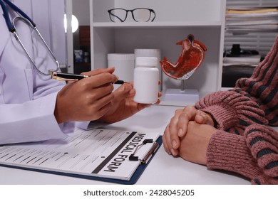 The doctor explained gastritis using a model. Treatment options were discussed. Understanding the condition better helps in managing it effectively.