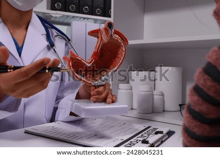 The doctor explained gastritis using a model. Treatment options were discussed. Understanding the condition better helps in managing it effectively.