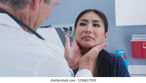 Doctor Feeling Lymph Nodes On Patient Stock Photo 1318617593 | Shutterstock