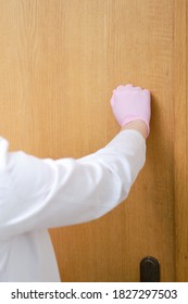 Doctor Hand At The Front Door, Close-up