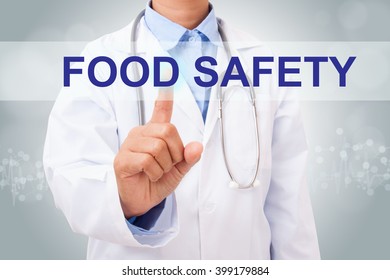 Doctor hand touching food safety sign on virtual screen. medical concept - Powered by Shutterstock