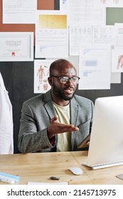 Doctor Having Online Consultation On Computer