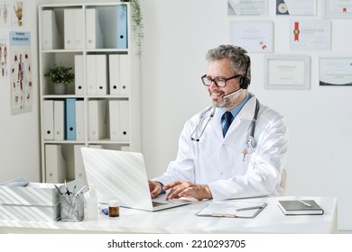 Doctor Having Online Consultation On Laptop