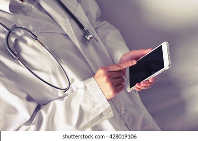 Doctor Hold Smart Phone 