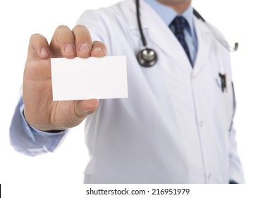 Doctor Holding Card