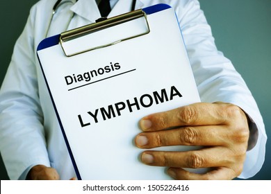 Doctor Is Holding Diagnosis Lymphoma.